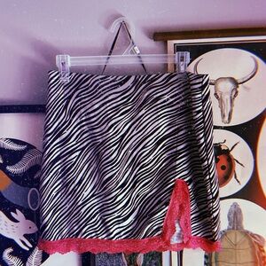 Zebra + Pink Lace Mini Skirt from Cider 💖